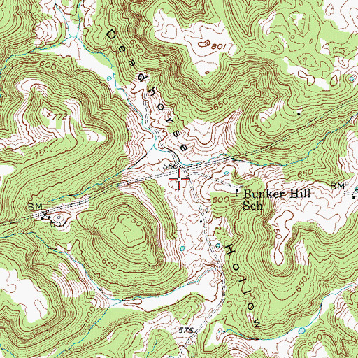 Topographic Map of Deadhorse Hollow, KY