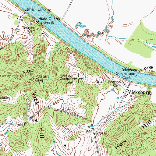 Topographic Map of Deason Cochran Cemetery, KY