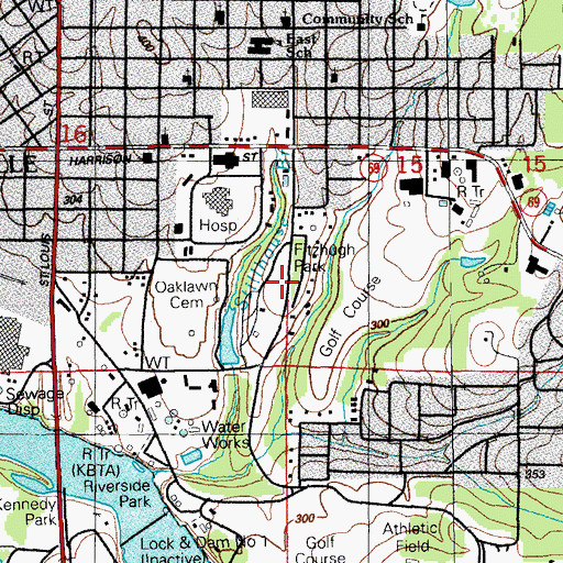 Topographic Map of Fitzhugh Park, AR