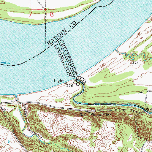 Topographic Map of Deer Creek, KY