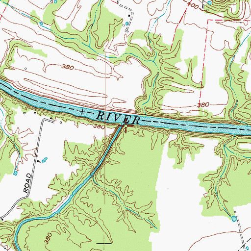 Topographic Map of Deer Creek, KY