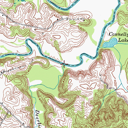 Topographic Map of Deerlick Creek, KY