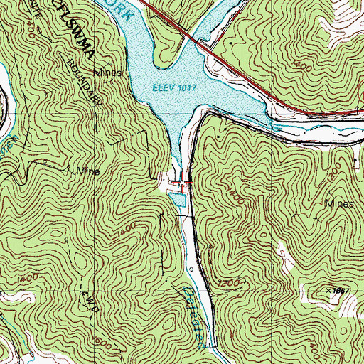Topographic Map of Defeated Creek, KY