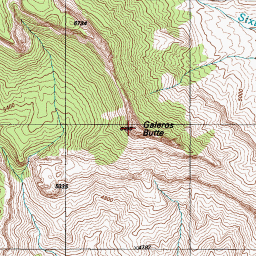 Topographic Map of Galeros Butte, AZ