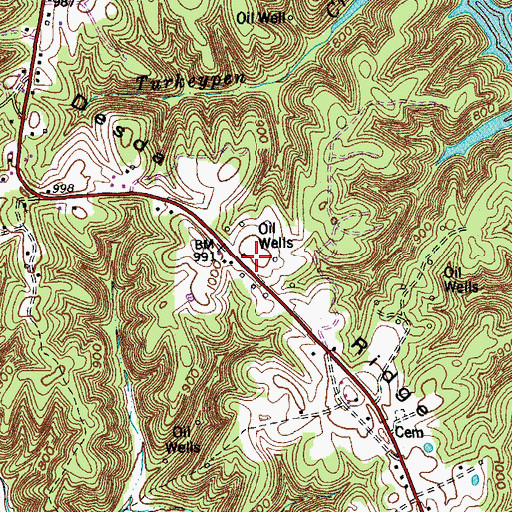 Topographic Map of Desda Ridge, KY