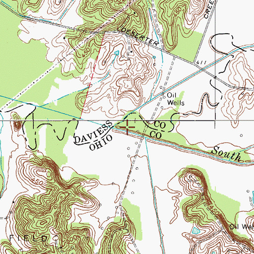 Topographic Map of Deserter Creek, KY
