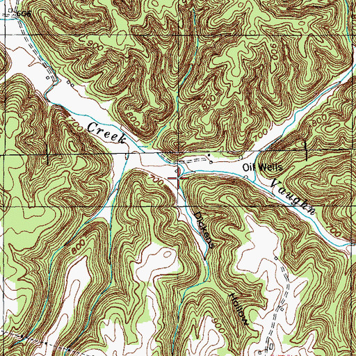 Topographic Map of Dickens Hollow, KY