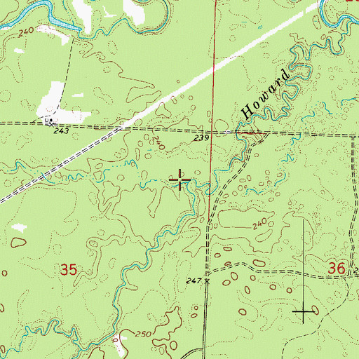 Topographic Map of Flat Branch, AR