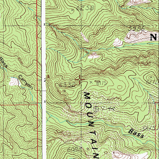 Topographic Map of Galiuro Mountains, AZ