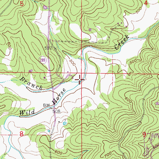 Topographic Map of Flat Branch, AR