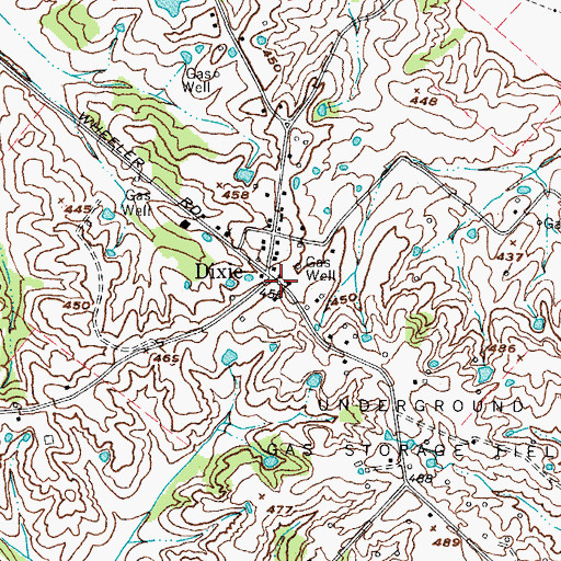Topographic Map of Dixie, KY