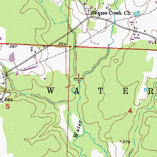 Topographic Map of Flat Creek, AR