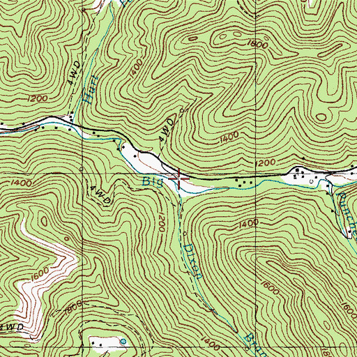 Topographic Map of Dixon Branch, KY