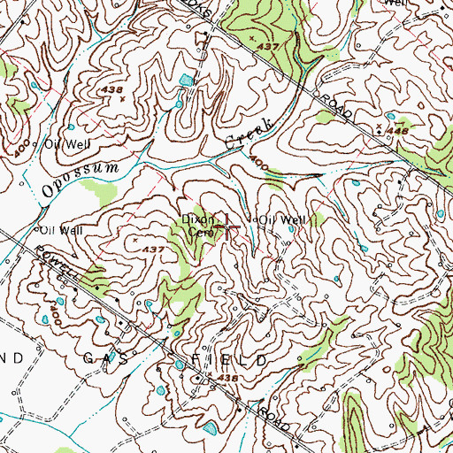 Topographic Map of Dixon Cemetery, KY
