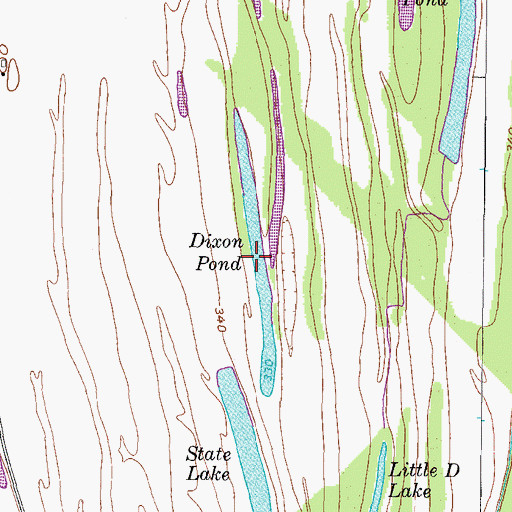 Topographic Map of Dixon Pond, KY