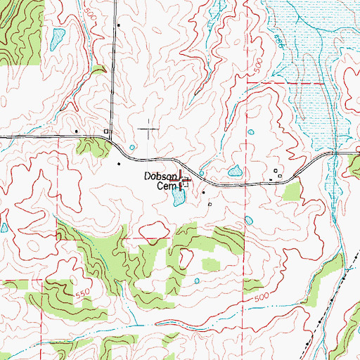 Topographic Map of Dobson Cemetery, KY