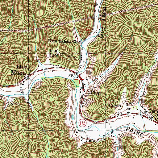 Topographic Map of Doc Ison Branch, KY