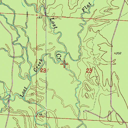 Topographic Map of Flat Creek, AR
