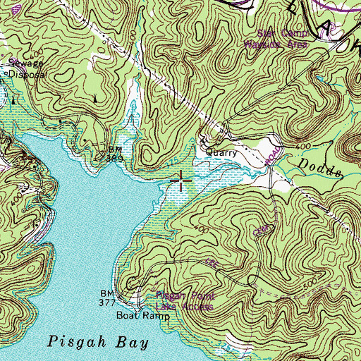 Topographic Map of Dodds Creek, KY