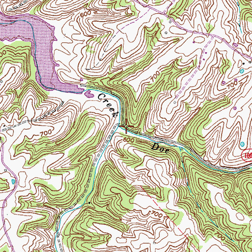 Topographic Map of Doe Run, KY