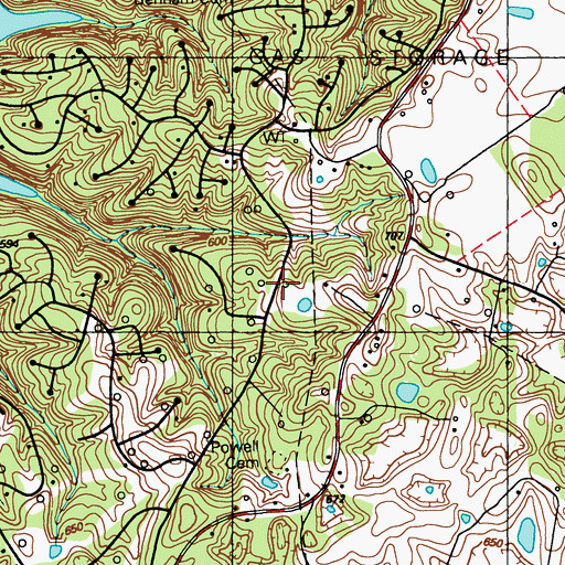 Topographic Map of Doe Run Gas Storage Field, KY