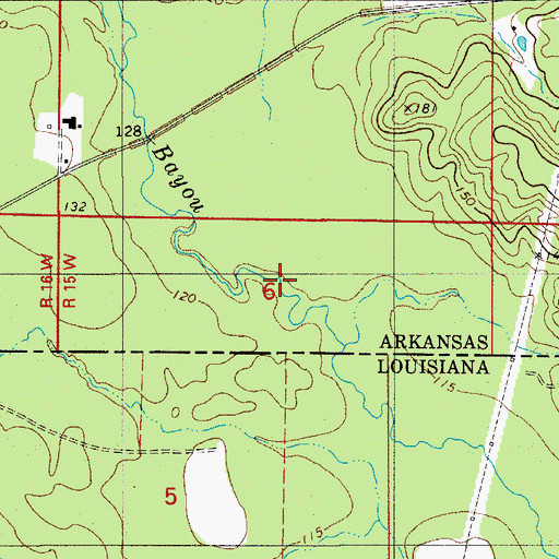 Topographic Map of Flat Creek, AR