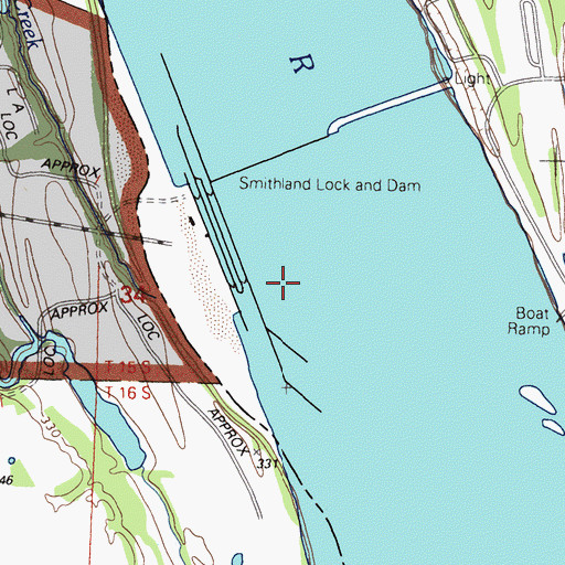 Topographic Map of Dog Island (historical), KY