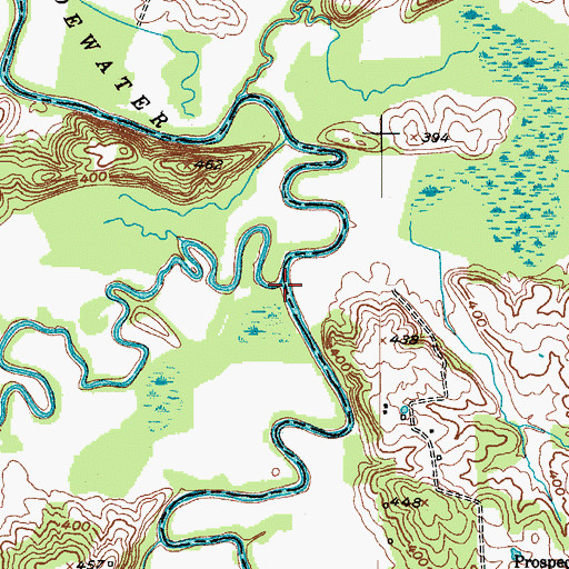 Topographic Map of Donaldson Creek, KY