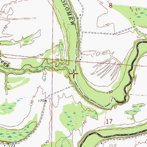 Topographic Map of Flat Creek, AR