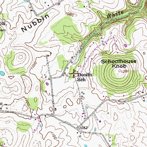 Topographic Map of Doolin School, KY