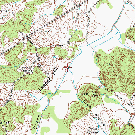 Topographic Map of Doom Spring Branch, KY
