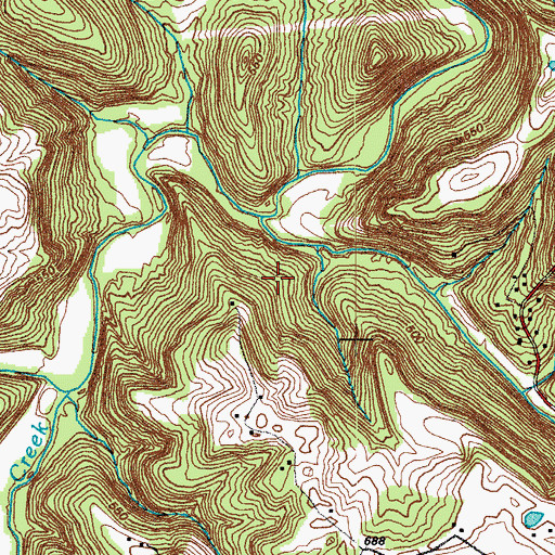 Topographic Map of Dorridge Creek, KY
