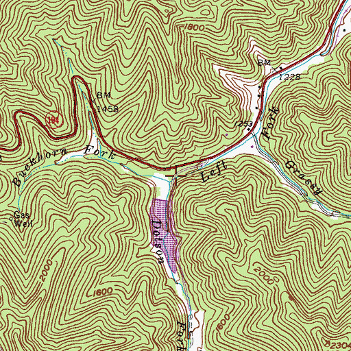 Topographic Map of Dotson Fork, KY