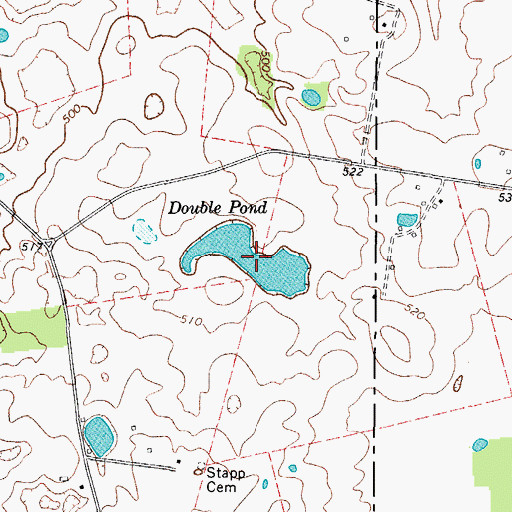 Topographic Map of Double Pond, KY