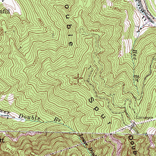 Topographic Map of Double Spur, KY