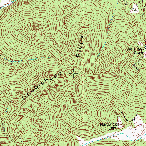 Topographic Map of Doublehead Ridge, KY