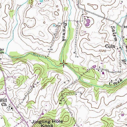 Topographic Map of Douglas Branch, KY