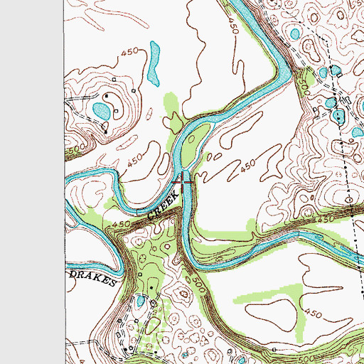 Topographic Map of Drakes Creek, KY