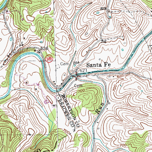Topographic Map of Drift Run, KY