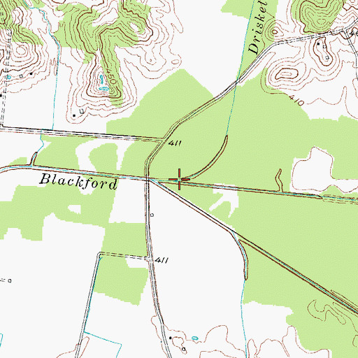 Topographic Map of Driskell Branch, KY