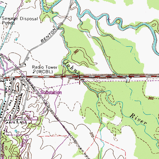 Topographic Map of Dry Branch, KY