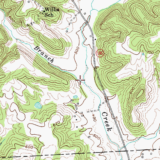 Topographic Map of Dry Branch, KY