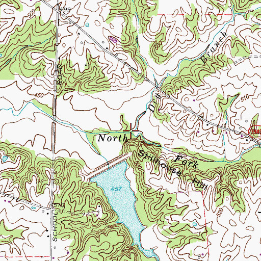 Topographic Map of Dry Branch, KY