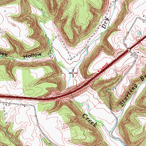 Topographic Map of Dry Branch, KY