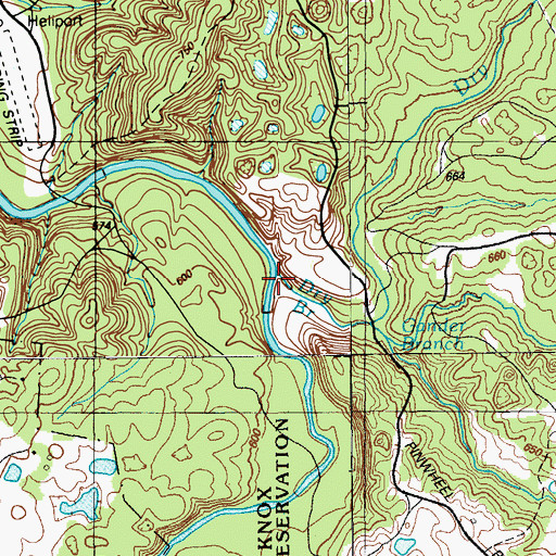 Topographic Map of Dry Branch, KY