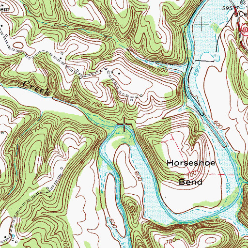 Topographic Map of Dry Creek, KY