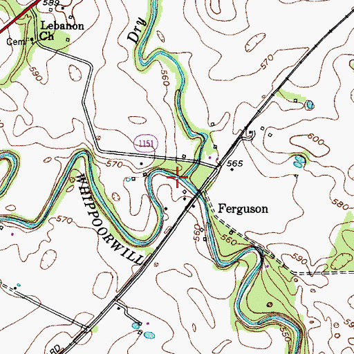 Topographic Map of Dry Fork, KY