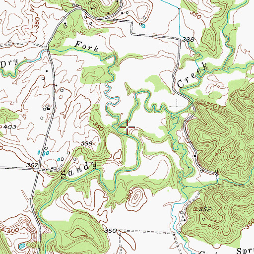 Topographic Map of Dry Fork, KY