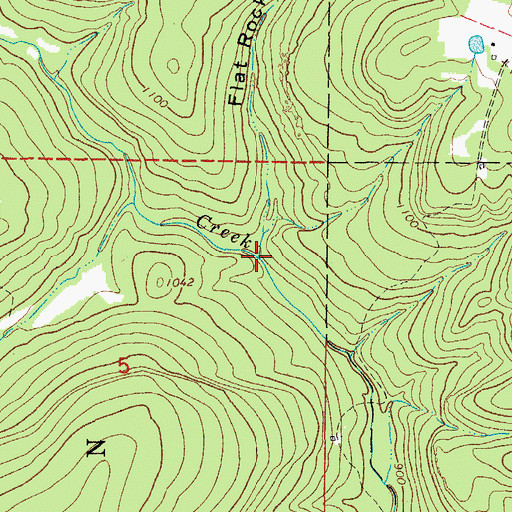 Topographic Map of Flat Rock Hollow, AR