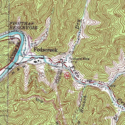 Topographic Map of Dry Fork, KY